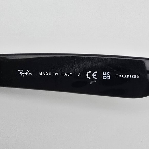 Ray-Ban RB2132 90158 Wayfarer Black Frame Polarized G-15 Green Lens Sunglasses - Picture 8 of 13